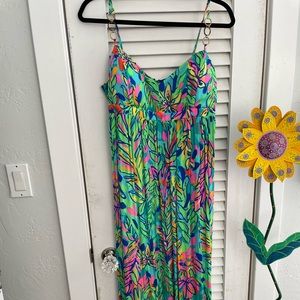 Lilly Pulitzer bright floral maxi.